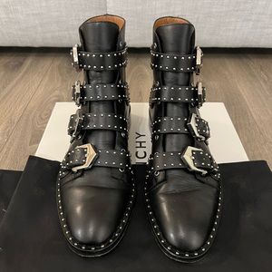 Authentic Givenchy Studded Leather Booties (40)